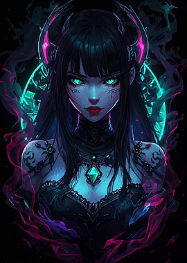 Neon Demon Girl Portrait
