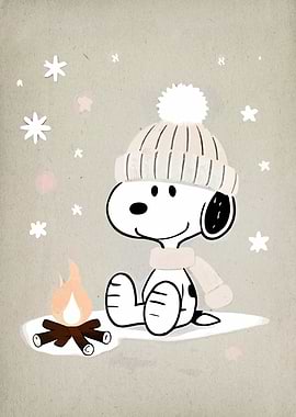 Snoopy Winter Campfire