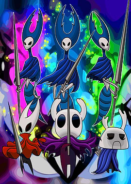 Hollow Knight Characters Group Illustration
