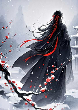 Winter Landscape Figure Robe