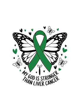 Liver Cancer Awareness Butterfly Ribbon