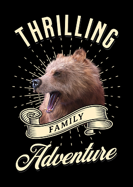 Thrilling Family Adventure Bear Graphic