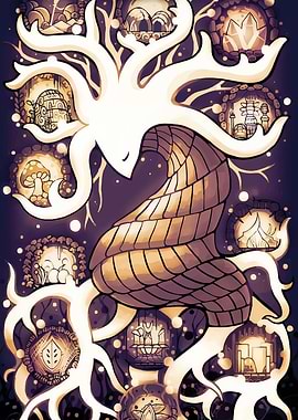 Illustration Hollow Knight Great Tree