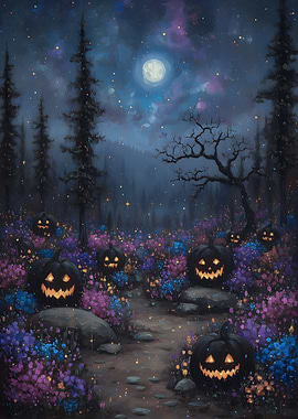 Halloween Night Pumpkin Patch