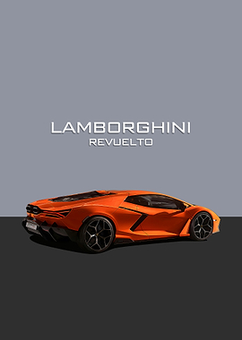 Lamborghini Revuelto Orange Car
