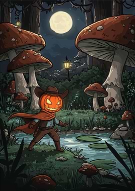 Pumpkin-headed Cowboy