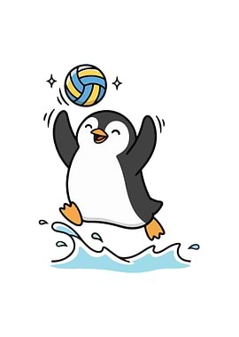 Volleyball Penguin Player