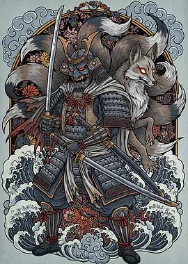 Samurai Warrior Nine-Tailed Fox