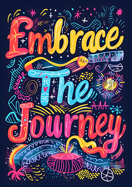 Embrace The Journey Colorful Art