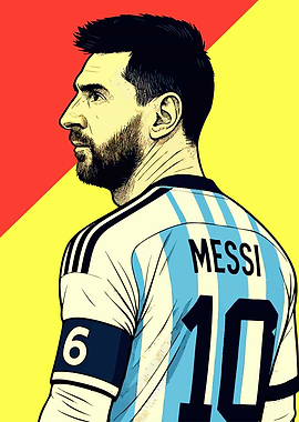 Lionel Messi Portrait Illustration