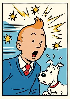 Tintin and Snowy in Shock