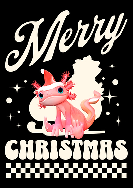 Merry Christmas Axolotl Holiday Card