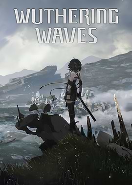 Wuthering Waves: Character on Cliff