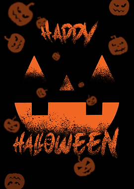 Happy Halloween Pumpkin Face