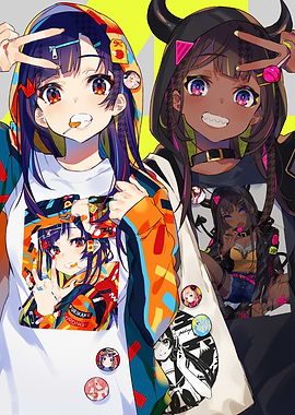 Anime Girls with Lollipops and Hoodies