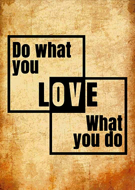 Do What You Love Text Art