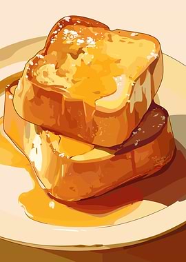 Stack of French Toast with Syrup