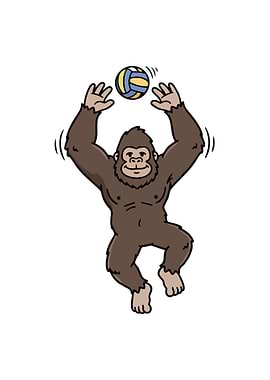Volleyball Gorilla Player
