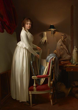 Artist in Her Studio Painting