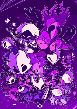 Hollow Knight Purple Character Grouping