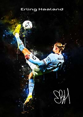 Erling Haaland Soccer Kick