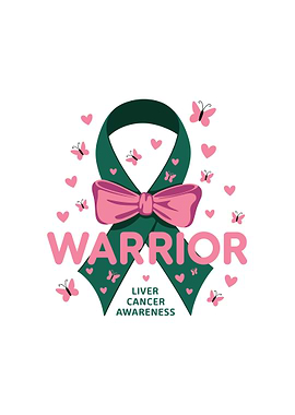 Liver Cancer Awareness Warrior Ribbon