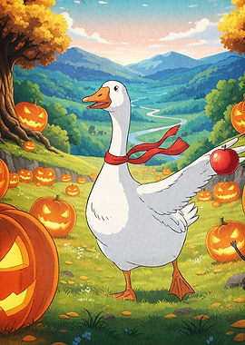 Goose Apple Halloween Pumpkins