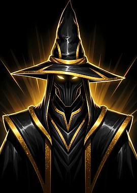 Black and Gold Wizard Portrait