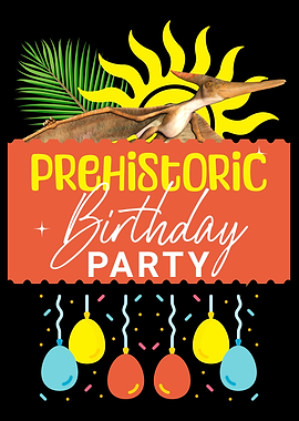 Prehistoric Birthday Party Invitation Design