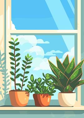 Plants on a Window Sill