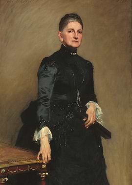 Portrait of a Woman in Black Dress