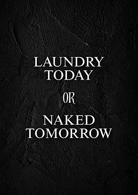Laundry Today or Naked Tomorrow