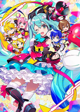 Colorful Anime Characters Illustration