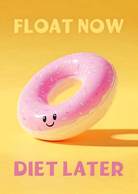 Float Now, Diet Later - Summer Poster