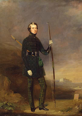 Portrait of Archer in Tartan Suit