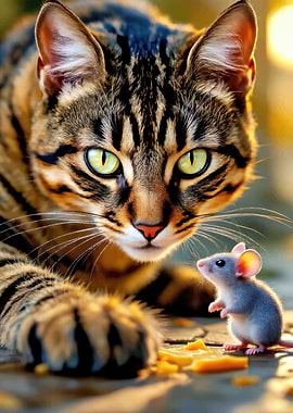 Cat and Mouse Standoff