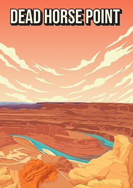 Dead Horse Point State Park Vintage Travel Poster