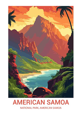 American Samoa National Park Illustration