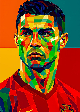 Cristiano Ronaldo Pop Art Portrait