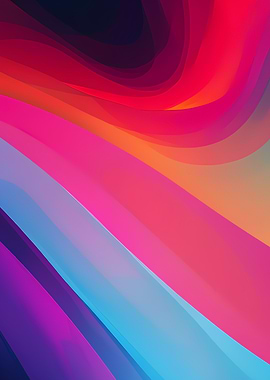 Abstract Colorful Gradient Waves Background