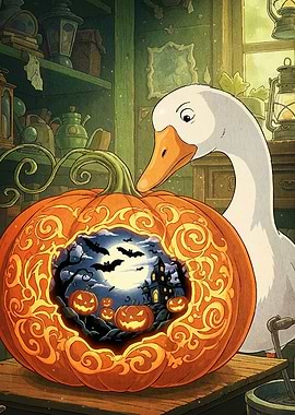 Goose Halloween Pumpkin