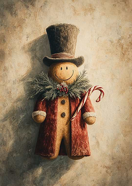 Gingerbread Man with Top Hat