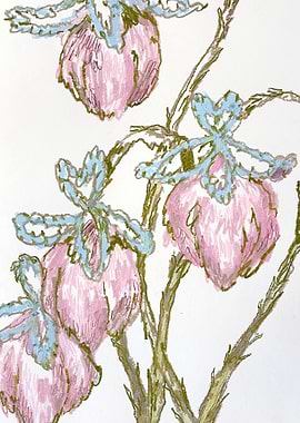 pastel ornamental flowers