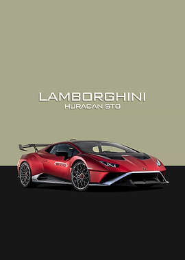 Lamborghini Huracan STO Red Car