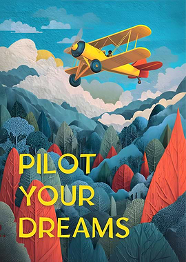 Pilot Your Dreams - Aviation Poster