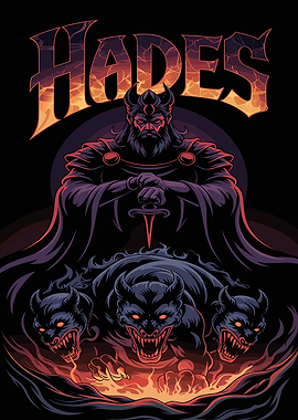 Hades and Cerberus Illustration gaming