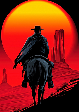 Red Dead Redemption Rider Silhouette