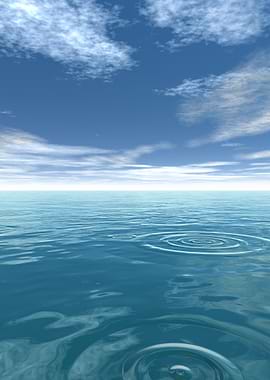 Calm Blue Ocean with Ripples