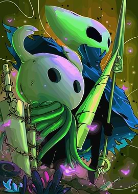 Hollow Knight characters digital art