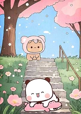 Characters Spring Landscape